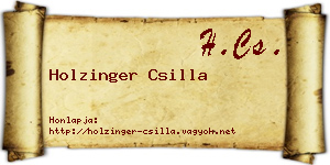 Holzinger Csilla névjegykártya